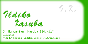 ildiko kasuba business card